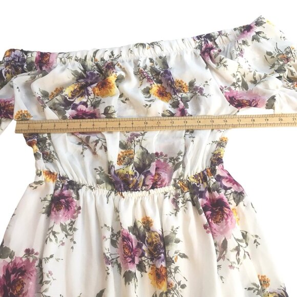 Love J Dress 2X Mini  Ruffle Floral Bell Sleeves Feminine Fairy Romantic Kawaii - Picture 8 of 16